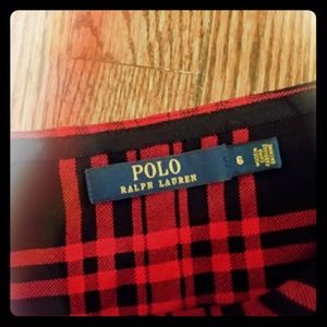 Red Checkered Skirt Polo Ralph Lauren
